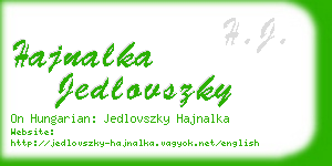 hajnalka jedlovszky business card